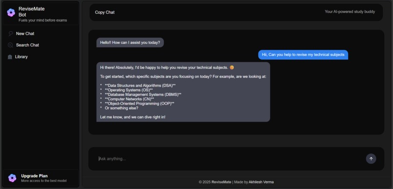 ReviseMate – AI-Powered Exam Revision Buddy – screenshot 1