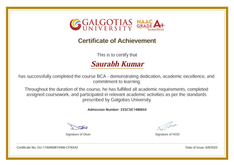 Certificate generation platform for colleges – screenshot 4