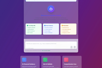 AI Health Symptom Checker (EduBot)