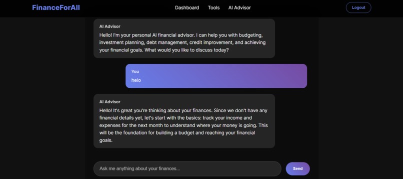 FinanceForAll – screenshot 2