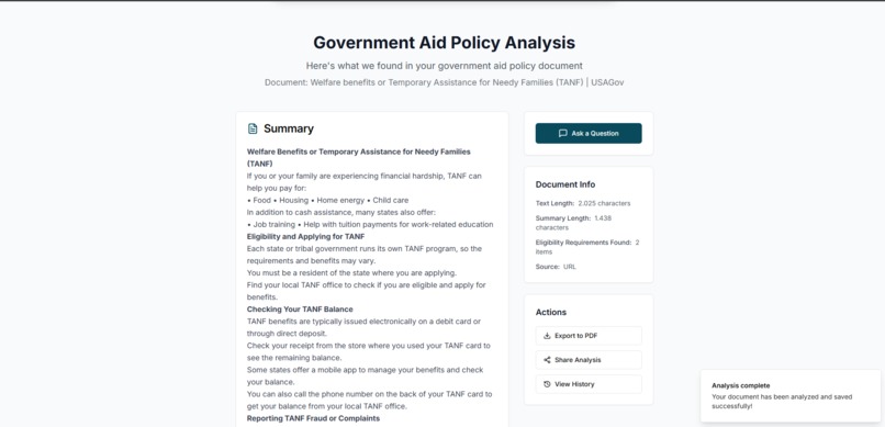 GovAid AI – screenshot 2