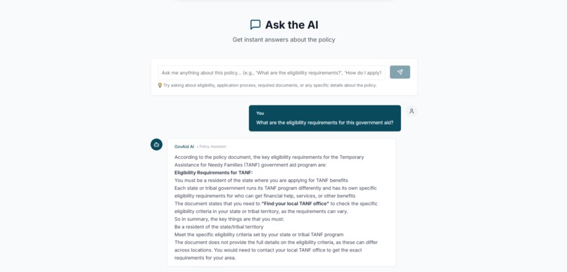 GovAid AI – screenshot 3
