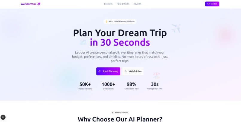 AI travel planner – screenshot 1