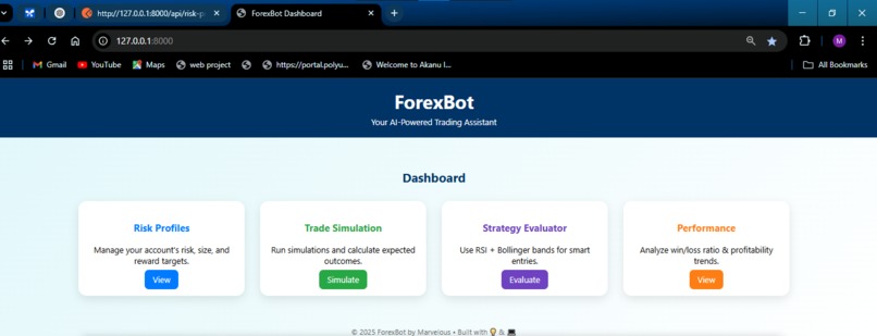 ForexBot: A GenAI Forex Strategy & Learning Assistant – screenshot 1