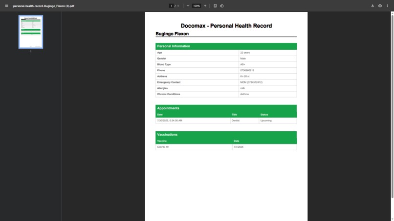 DOCOMAX – screenshot 1