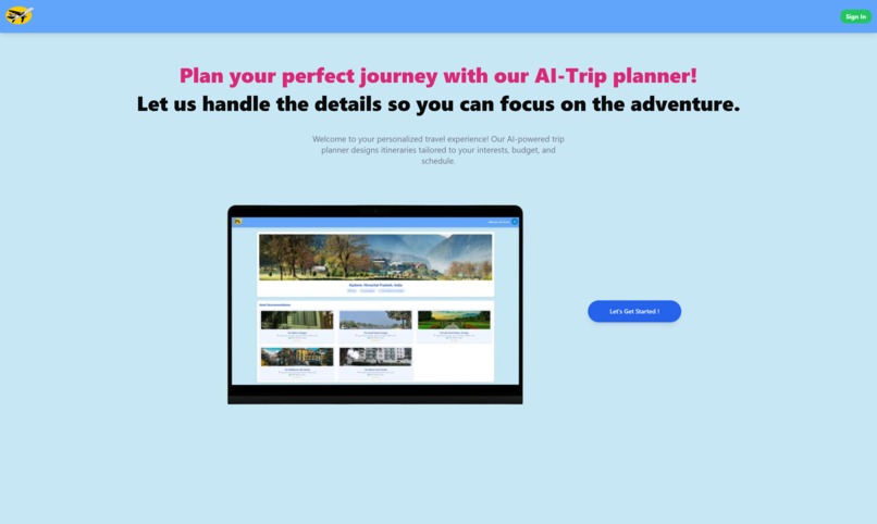 AiTripPlanner – screenshot 1