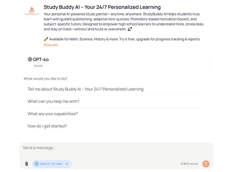 Study Buddy AI  – screenshot 1