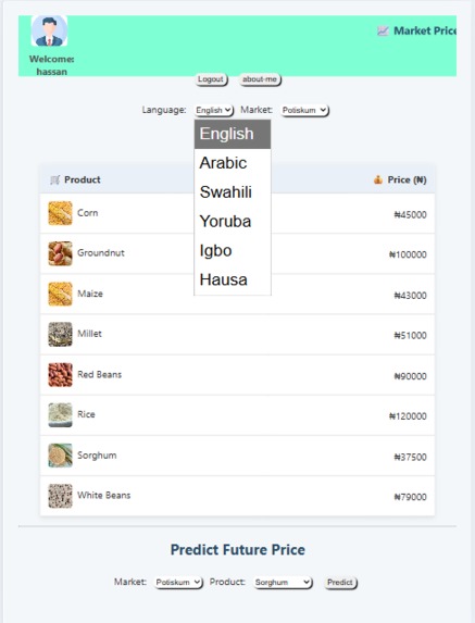 AI-Powered Real-Time Market Price Update and Prediction – screenshot 4