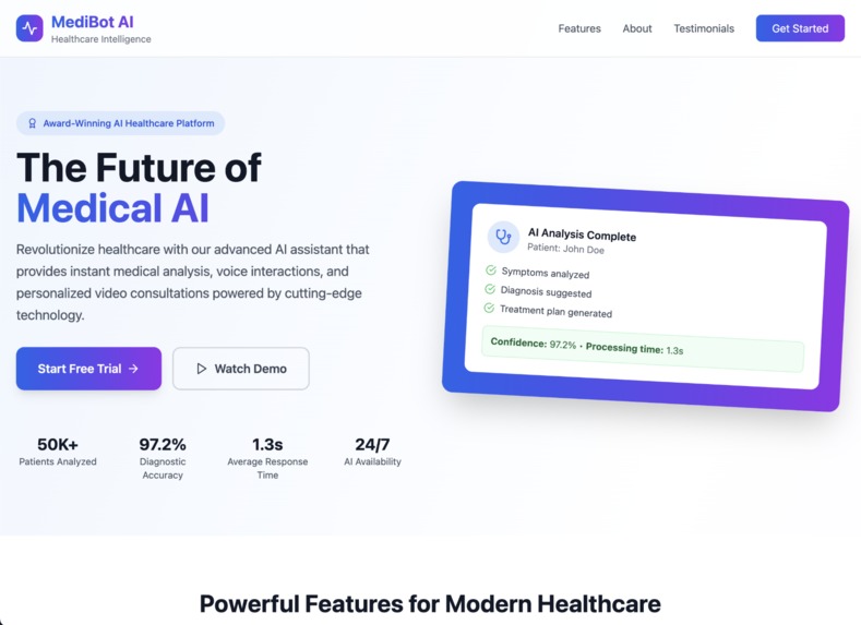 MediBot – The AI-Powered Medical Assistant – screenshot 1