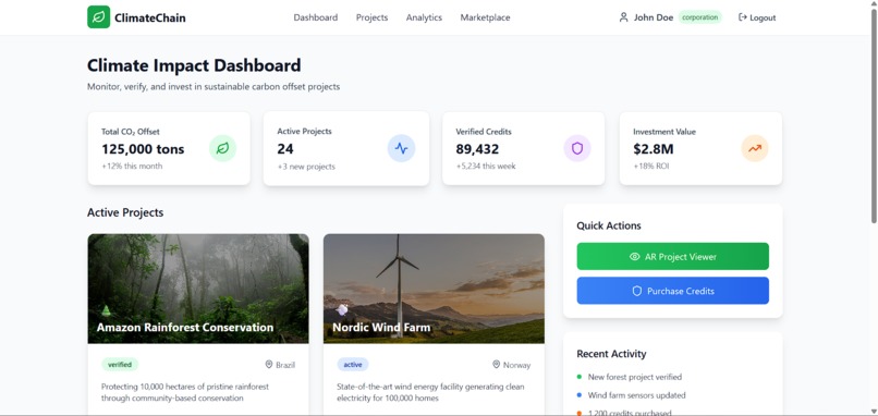 ClimateChain – screenshot 2