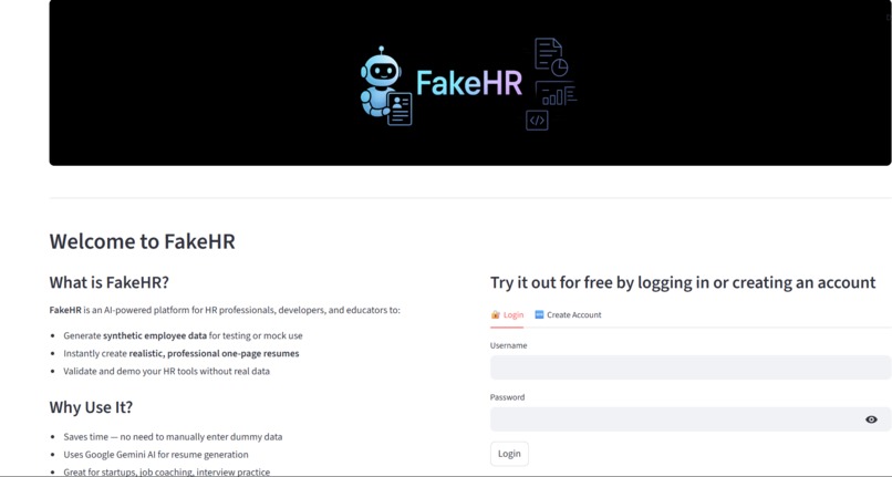 FakeHR  – screenshot 1