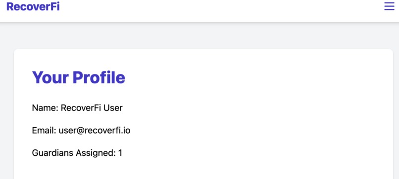 RecoverFi – screenshot 1