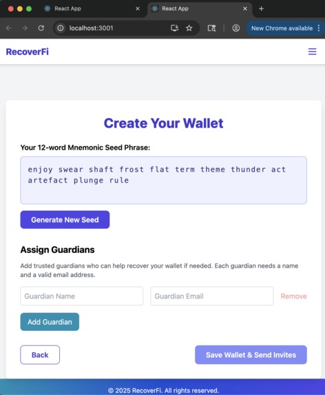 RecoverFi – screenshot 3