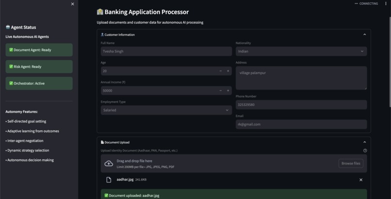 Agentic Banking – screenshot 1