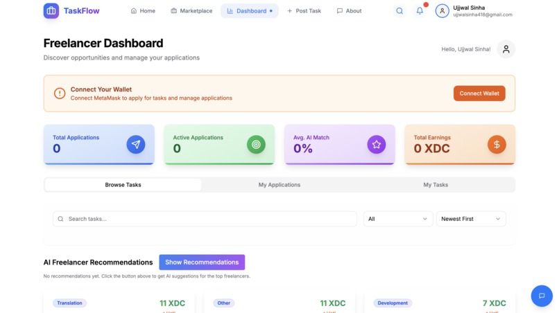TaskFlow – screenshot 2