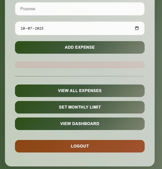 Smart Expense Tracker with Monthly Budget Limit Alert  – screenshot 2
