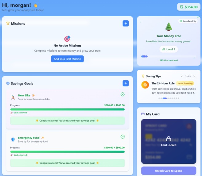 sprout saving goals – screenshot 1