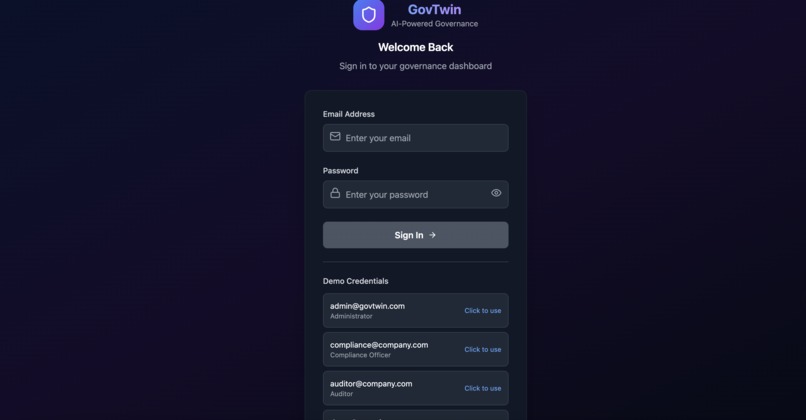 GovTwin - Digital Twin Governance System – screenshot 3