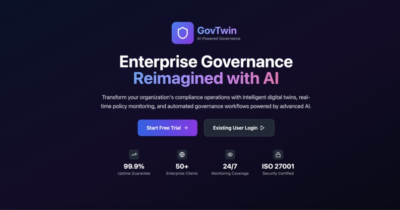 GovTwin - Digital Twin Governance System – screenshot 1