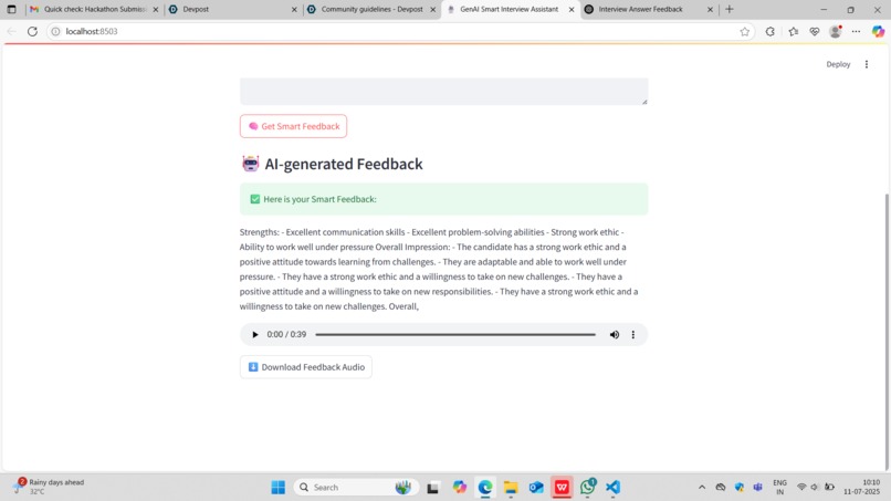 GenAI Smart Interview Assistant – screenshot 3