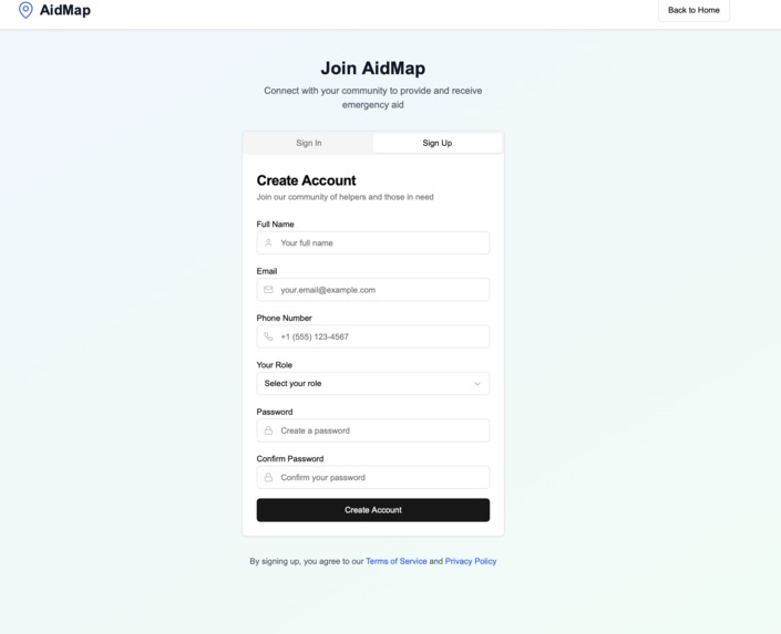 AidMap – Emergency Aid & Resource Mapping Platform – screenshot 2