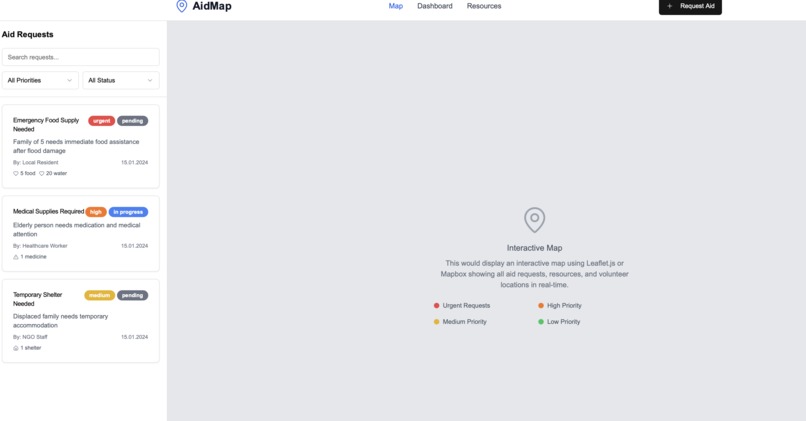 AidMap – Emergency Aid & Resource Mapping Platform – screenshot 3