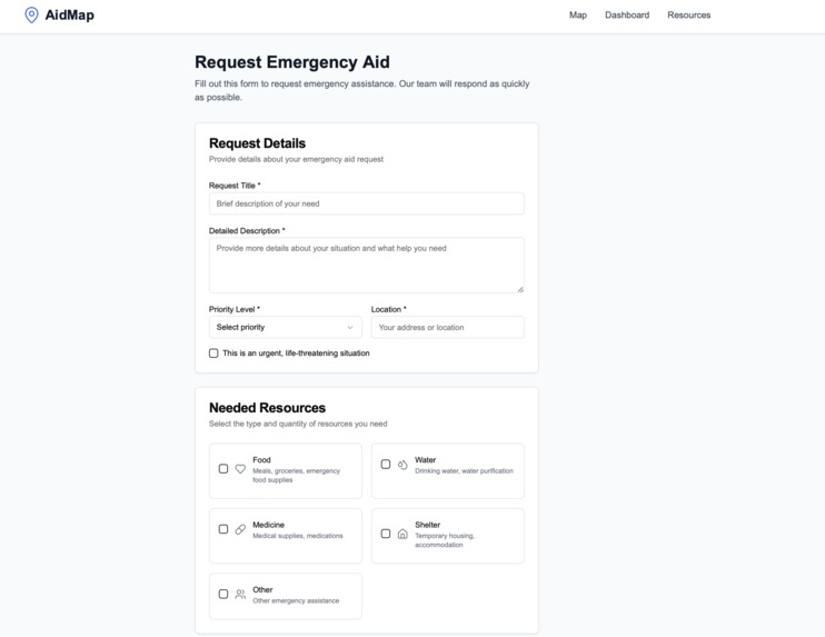 AidMap – Emergency Aid & Resource Mapping Platform – screenshot 7