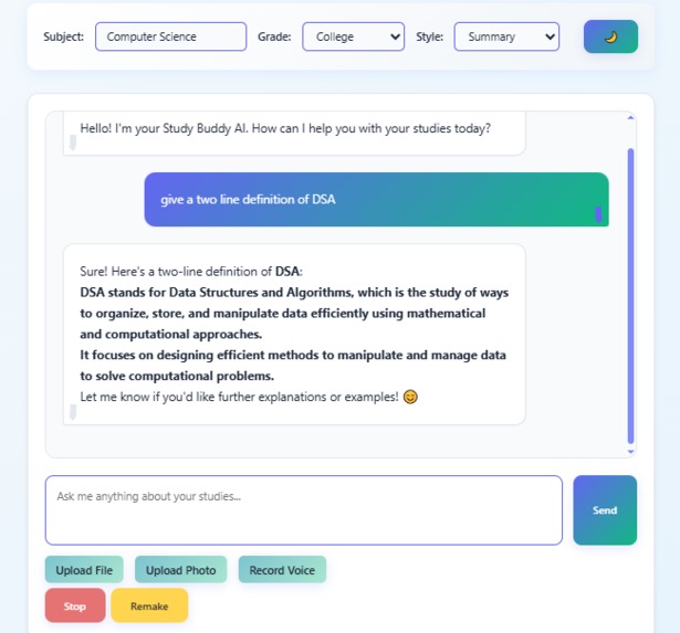 Study Buddy AI Smart Academic Companion – screenshot 2