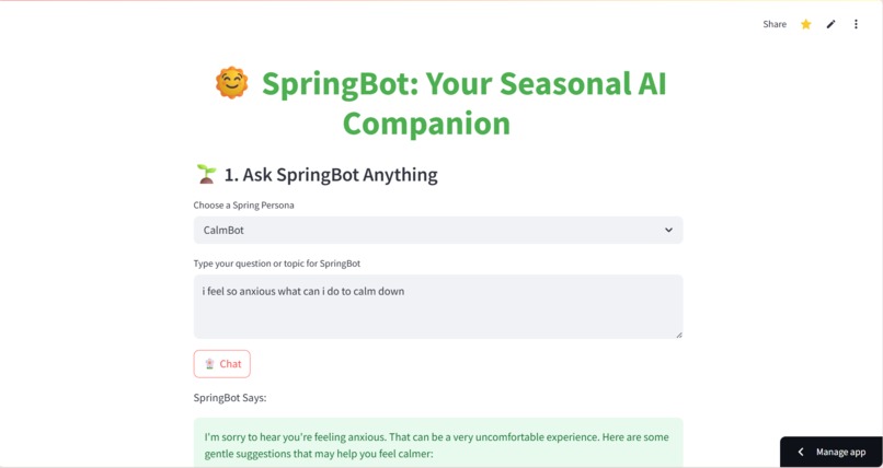 SpringBot – screenshot 1