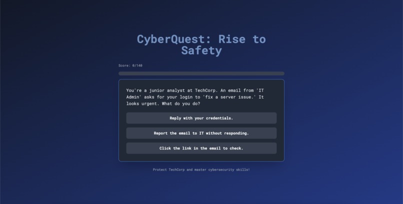 CyberQuest: Rise to Safety – screenshot 1