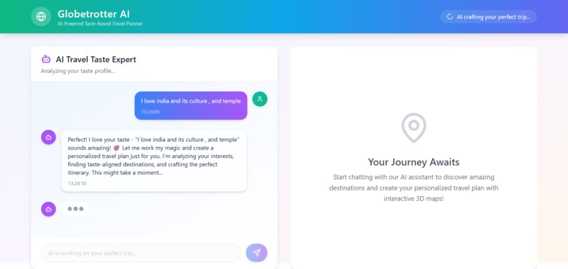 GlobeTrotter.ai 2.o – screenshot 2