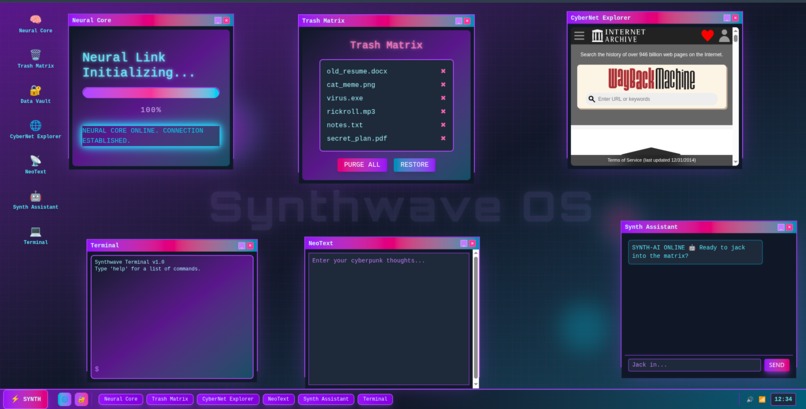 Synthwave OS – screenshot 3