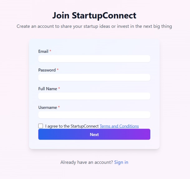 StartupConnect – screenshot 3