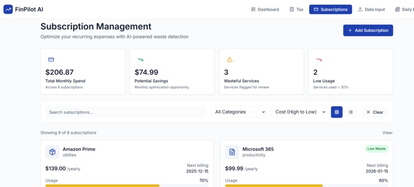 FinPilot – screenshot 1