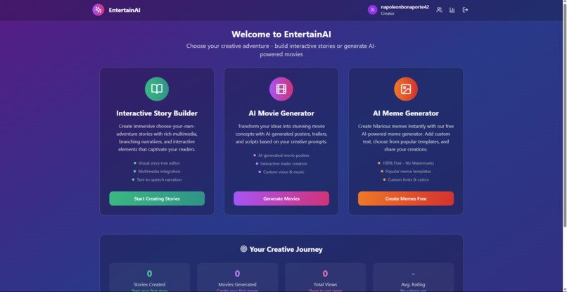 EntertainAI – screenshot 2