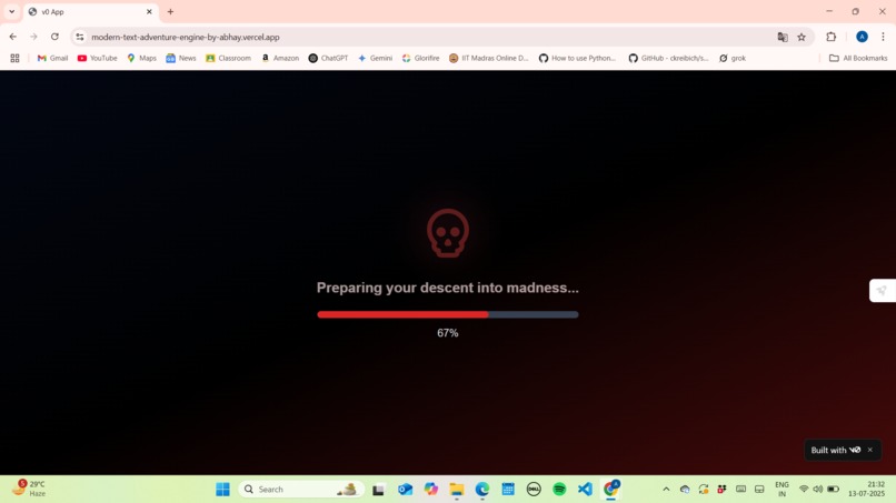 Cursed Realm - Modern Text Adventure Engine – screenshot 1