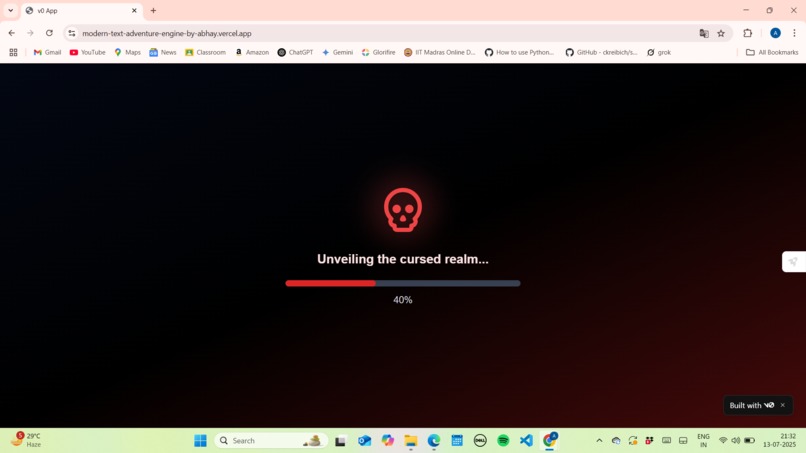 Cursed Realm - Modern Text Adventure Engine – screenshot 2