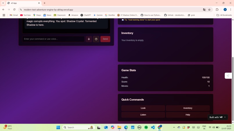 Cursed Realm - Modern Text Adventure Engine – screenshot 5