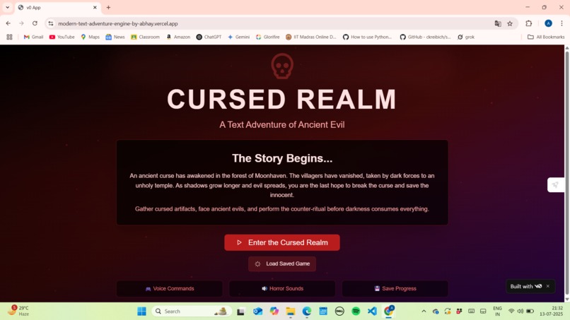 Cursed Realm - Modern Text Adventure Engine – screenshot 6