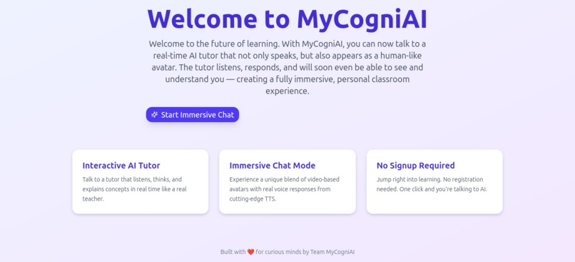 MyCogniAI - Your Private Tutor Reinvented – screenshot 1