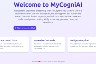MyCogniAI - Your Private Tutor Reinvented