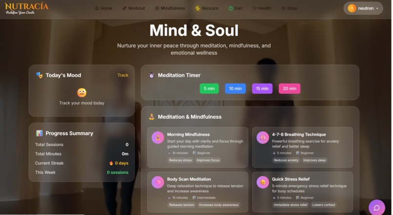 NUTRACIA – screenshot 3