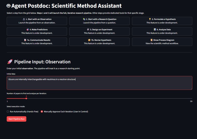 Agent-postdoc – screenshot 1