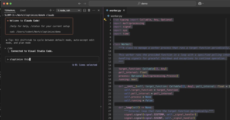 sloptimize – screenshot 2