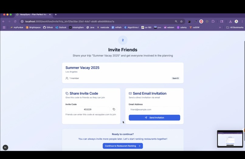 VacaySync – screenshot 2