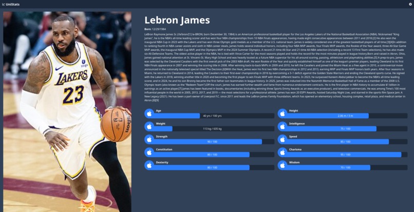 UniStats: The Universal Stat-Track – screenshot 1