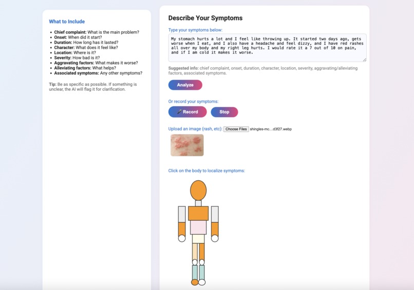 SymptoScan – screenshot 2