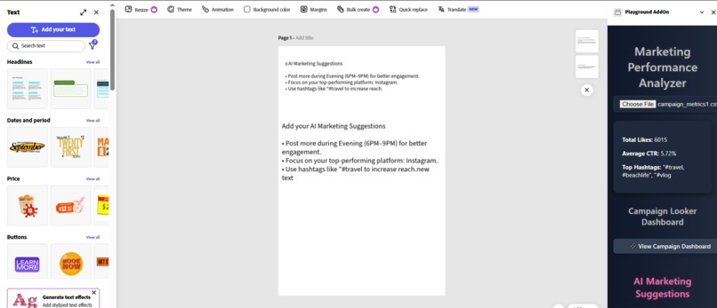 Adobe Express AI Content Studio and AI Looker analyzer  – screenshot 9