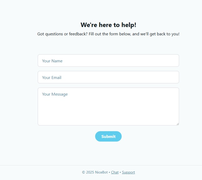 NiceBot – AI-Powered Kindness Chatbot – screenshot 2