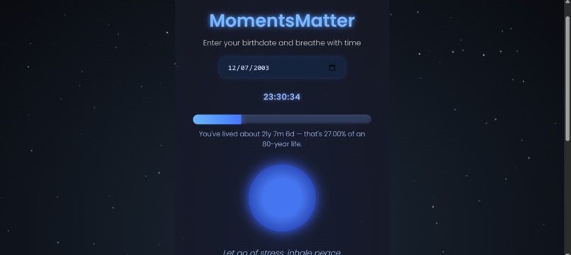 MomentsMatter – screenshot 1
